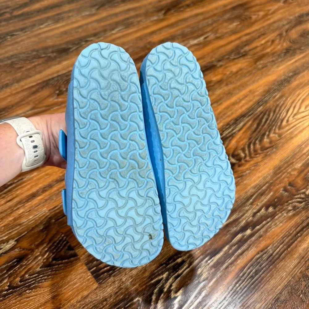 Birkenstock Arizona EVA Sandals Sky Blue Kids Size 2 Waterproof Slides Shoes